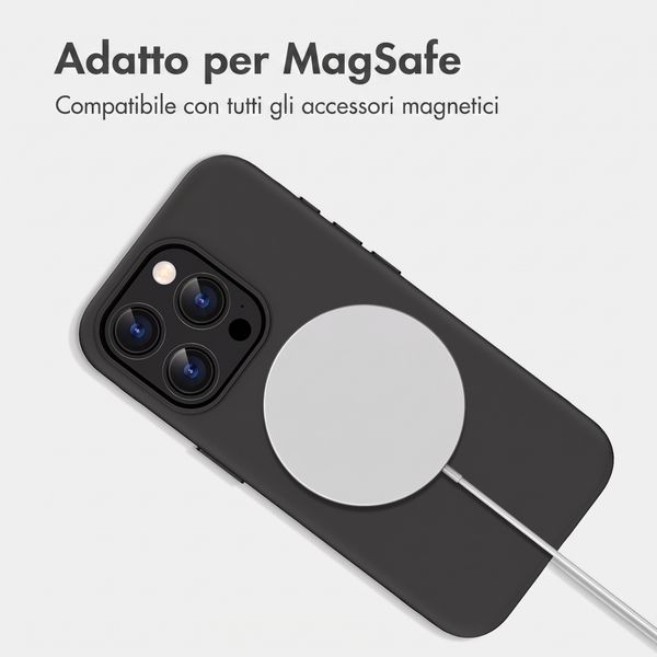 imoshion Cover posteriore Color con Thin MagSafe Ring Apple iPhone 15 Pro - Nero