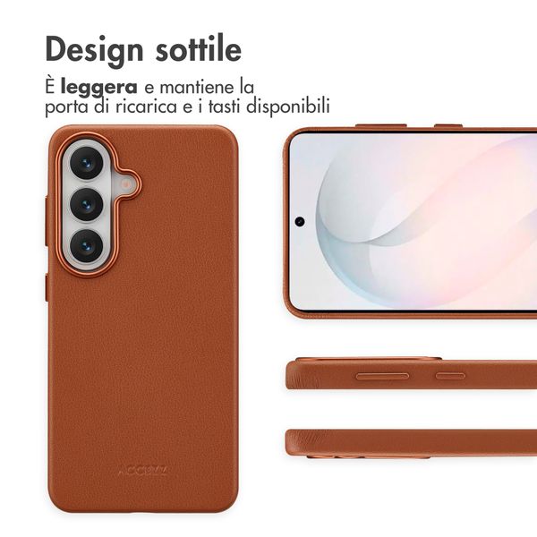 Accezz Cover in Pelle con MagSafe Samsung Galaxy S26 - Sienna Brown