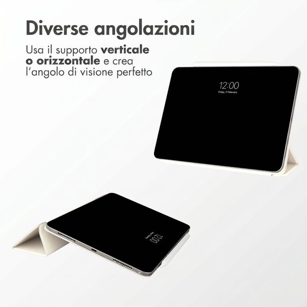 imoshion Custodia Magnetica a Libro Apple iPad Air 11 pollici (2026) M4 / (2025) M3 / (2024) M2 / Air 5 (2022) / Air 4 (2020) - Beige