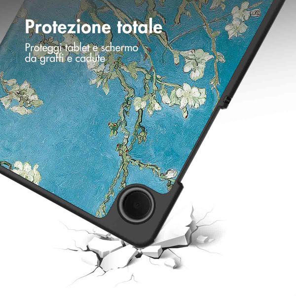 imoshion Cover Trifold Design Samsung Galaxy Tab A11 / A9 8.7 pollici - Green Plant