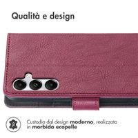 imoshion Cover a libro di Lusso Samsung Galaxy A15 (5G/4G) - Bordeaux