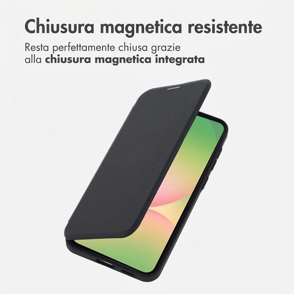 imoshion Bookcase trasparente con MagSafe Samsung Galaxy A57 (5G) - Nero