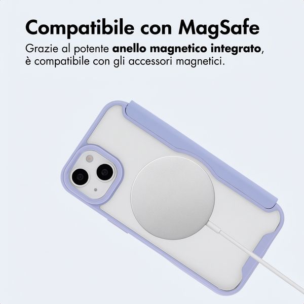 imoshion Bookcase trasparente con MagSafe Apple iPhone 14 / 13 - Lilla