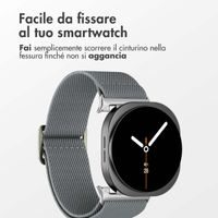 imoshion Cinturino in nylon elastico Samsung Galaxy Watch 8 (40/44mm) / Classic (46mm) - Grigio