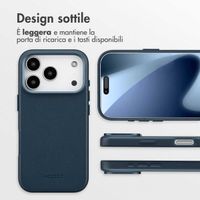 Accezz Cover in Pelle con MagSafe Apple iPhone 17 Pro - Nightfall Blue