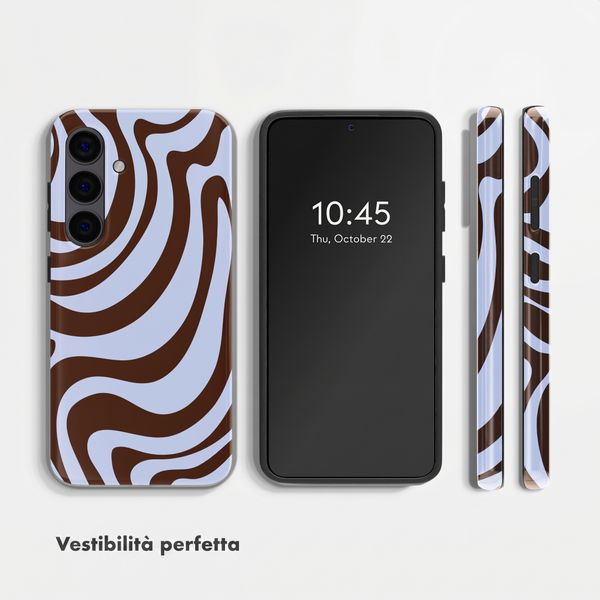 Selencia Cover posteriore Vivid con MagSafe Samsung Galaxy S24 - Dream Swirl Chocolate