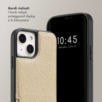 Selencia Cover per telefono Nova con cordino e portacarte Apple iPhone 14 / 13 - Beige