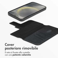 Accezz Cover in pelle 2 in 1 con MagSafe Samsung Galaxy S24 - Onyx Black