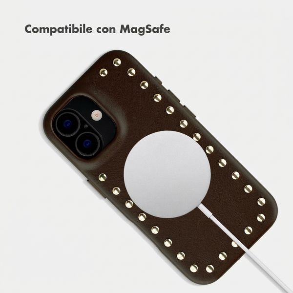 Selencia Cover posteriore Studs con MagSafe Apple iPhone 17 - Cacao Crush