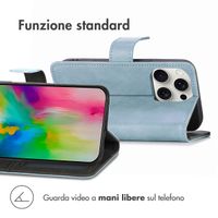 imoshion Cover a libro di Lusso Apple iPhone 16 Pro - Azzurro