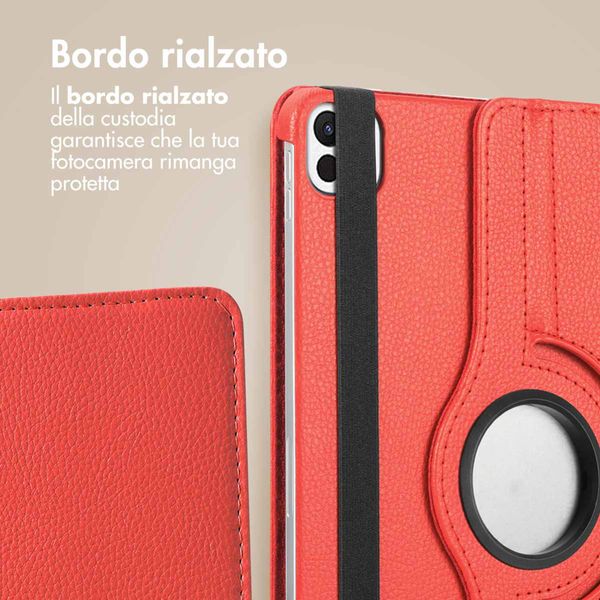 imoshion Cover Girevole a 360° Apple iPad Air 11 pollici (2026) M4 / (2025) M3 / (2024) M2 / Air 5 (2022) / Air 4 (2020) / Pro 11 (2018/2020) - Rosso