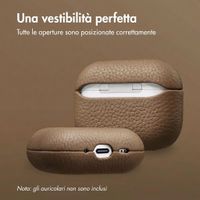 Accezz Cover in vera pelle  Apple Airpods Pro 3 - Taupe
