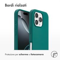 Accezz Cover in silicone liquido con MagSafe Apple iPhone 16 Pro - Forest Green