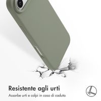 Accezz Cover in silicone liquido con MagSafe Apple iPhone Air - Cooper Green