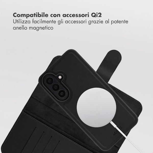 Accezz Cover a libro Edge rimovibile con MagSafe Samsung Galaxy A27 (5G) - Nero