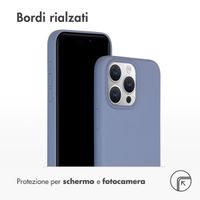 Accezz Cover in silicone liquido con MagSafe Apple iPhone 15 Pro Max - Lavender Gray