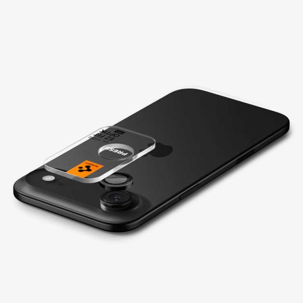 Spigen Optik Pro EZ Fit Lens Protector - Protezione lente fotocamera (confezione da 2) per Apple iPhone Air - Crystal Silver