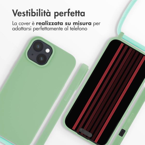 imoshion Cover in Silicone con Cordino Apple iPhone 15 - Verde