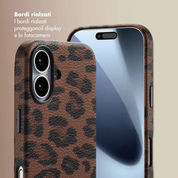 Selencia Cover Sabi Stampa pantera con MagSafe Apple iPhone 17 - Mocha Brown