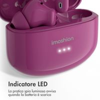 imoshion Aura Pro Auricolari in-ear wireless - Cancellazione attiva del rumore (ANC) - Bordeaux