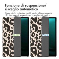 imoshion Cover Trifold Design Samsung Galaxy Tab S10 Plus / Tab S9 FE Plus / Tab S9 Plus - Leopard