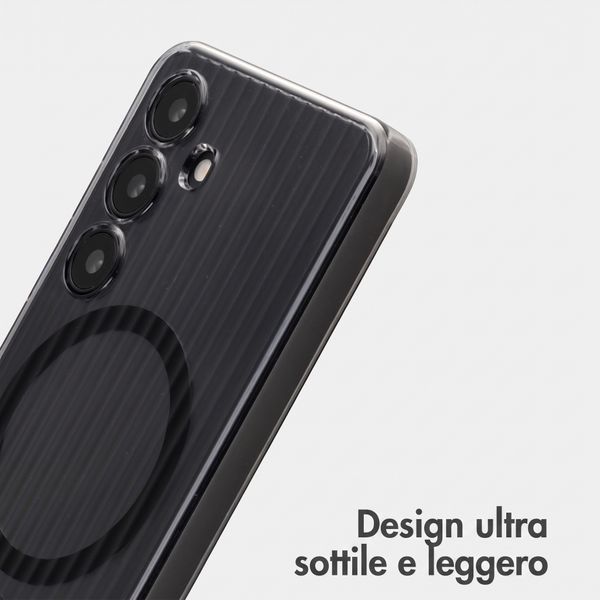 Accezz Cover Lite con MagSafe | Fluted | Samsung Galaxy S24 - Nero