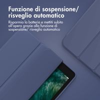 Accezz Cover a libro in silicone Smart Apple iPad 9 (2021) 10.2 pollici / iPad 8 (2020) 10.2 pollici / iPad 7 (2019) 10.2 pollici - Blu scuro