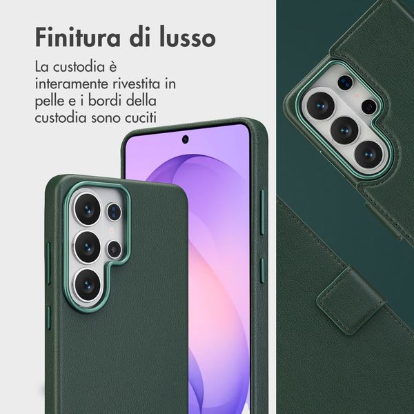 Accezz Cover in pelle 2 in 1 con MagSafe Samsung Galaxy S26 Ultra - Cedar Green