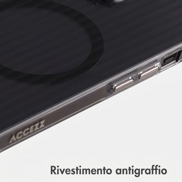 Accezz Cover Lite con MagSafe | Fluted | Apple iPhone 15 - Nero
