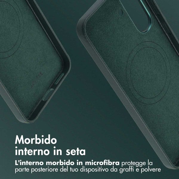 Accezz Cover in Pelle con MagSafe Samsung Galaxy A36 / A56 - Cedar Green