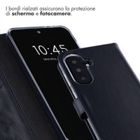 Selencia Cover a libro in vera pelle Samsung Galaxy A37 (5G) - Nero