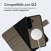 imoshion Cover a libro di lusso 2-in-1 rimovibile Samsung Galaxy S25 - Verde