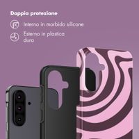 Selencia Cover Posteriore Vivid Samsung Galaxy A37 (5G) - Wavy Swirl Pink Plum