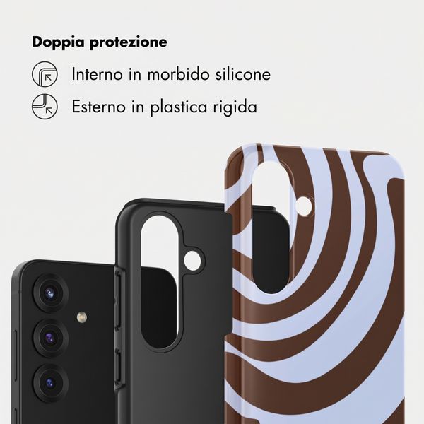 Selencia Cover Posteriore Vivid Samsung Galaxy S25 FE - Dream Swirl Chocolate