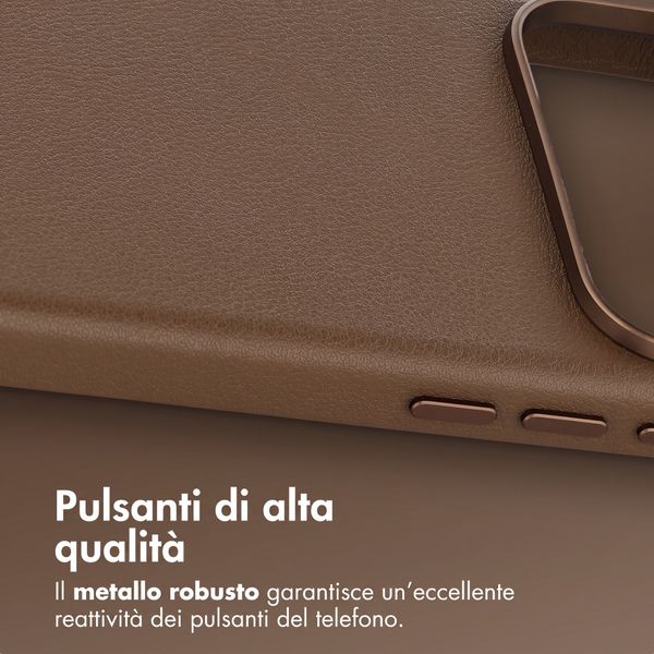 Accezz Cover in Pelle con MagSafe Apple iPhone 18 Pro Max / 17 Pro Max - Marrone caffè