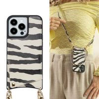 Selencia Cover per telefono Nova con cordino e portacarte Apple iPhone 13 Pro - Zazzy Zebra