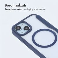 imoshion Bookcase trasparente con MagSafe Apple iPhone 15 - Blu