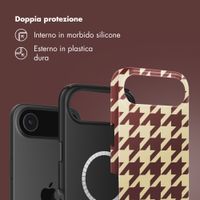 Selencia Cover posteriore Vivid con MagSafe Apple iPhone Air - Pied-de-Poule