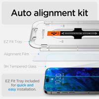 Spigen Vetro temperato GLAStR EZ Fit, confezione da 2 + Applicatore Apple iPhone 14 Pro Max