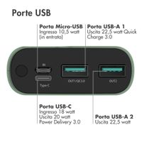 imoshion Powerbank - 20.000 mAh - Quick Charge e Power Delivery - Verde
