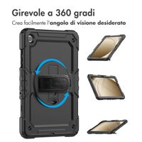 Accezz Cover Posteriore Resistente con tracolla Samsung Galaxy Tab A9 Plus - Nero