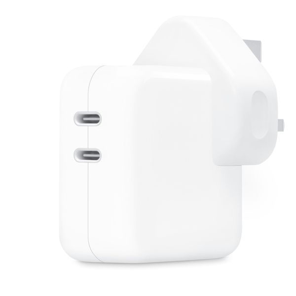 Apple Alimentatore con due porte USB-C - 35 W - Tipo G - Spina per Regno Unito - Bianco