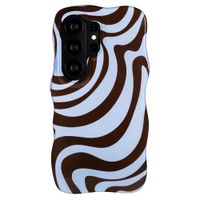 Selencia Cover Vivid Wavy con MagSafe Samsung Galaxy S26 Ultra - Dream Swirl Chocolate
