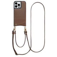 Selencia Cover per telefono Nova con cordino e portacarte Apple iPhone 13 Pro - Mocha Brown