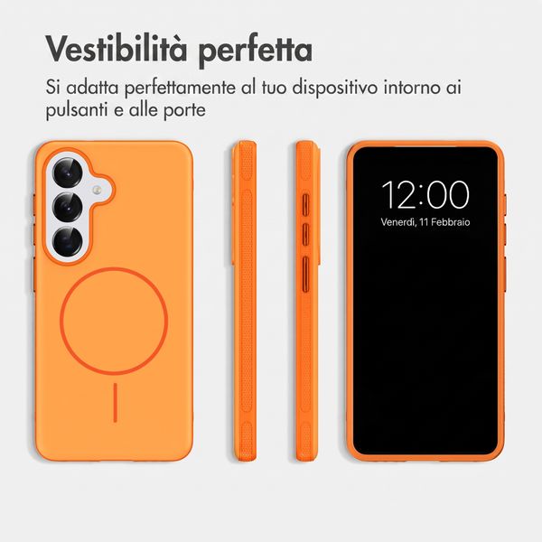 imoshion Cover posteriore Color con Thin MagSafe Ring Samsung Galaxy S25 / S24 - Arancio