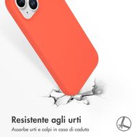 Accezz Cover in silicone liquido con MagSafe Apple iPhone 15 - Nectarine