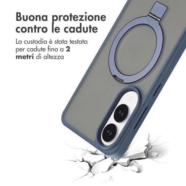 Accezz Cover con anello e supporto con MagSafe Samsung Galaxy S25 Edge - Blu