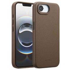Accezz Cover in Pelle con MagSafe Apple iPhone 17e / 16e - Marrone caffè