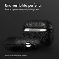 Accezz Cover in vera pelle  Apple AirPods Pro 2 - Nero