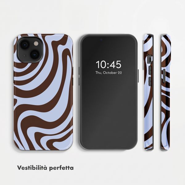 Selencia Cover Posteriore Vivid Apple iPhone 14 - Dream Swirl Chocolate